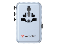 Verbatim Charge 'n' Travel 100W Adapter with retractable cable blue - 1484043 - zdjęcie 2